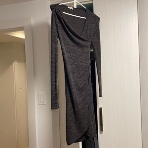 Aritzia ankle length brown dress